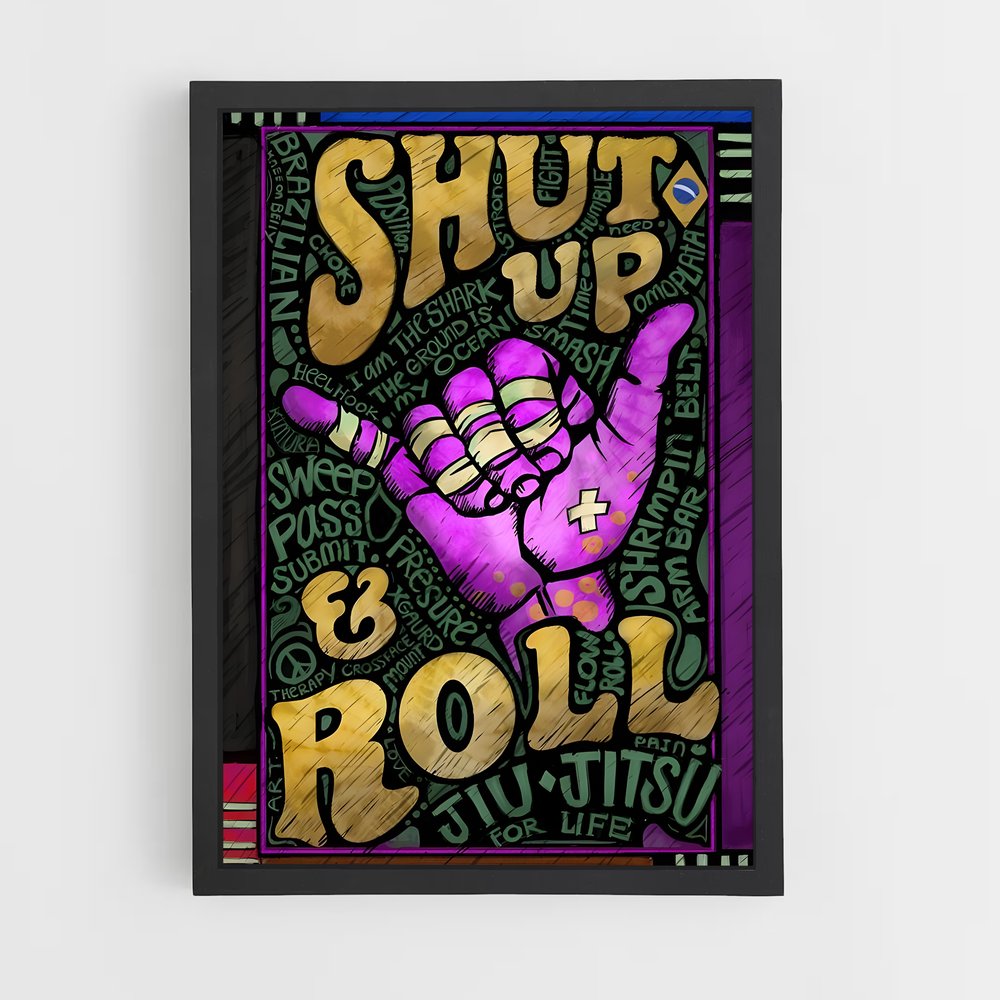 Poster Bjj Ninja – affiche Jiu-jitsu brésilien (vue 2)